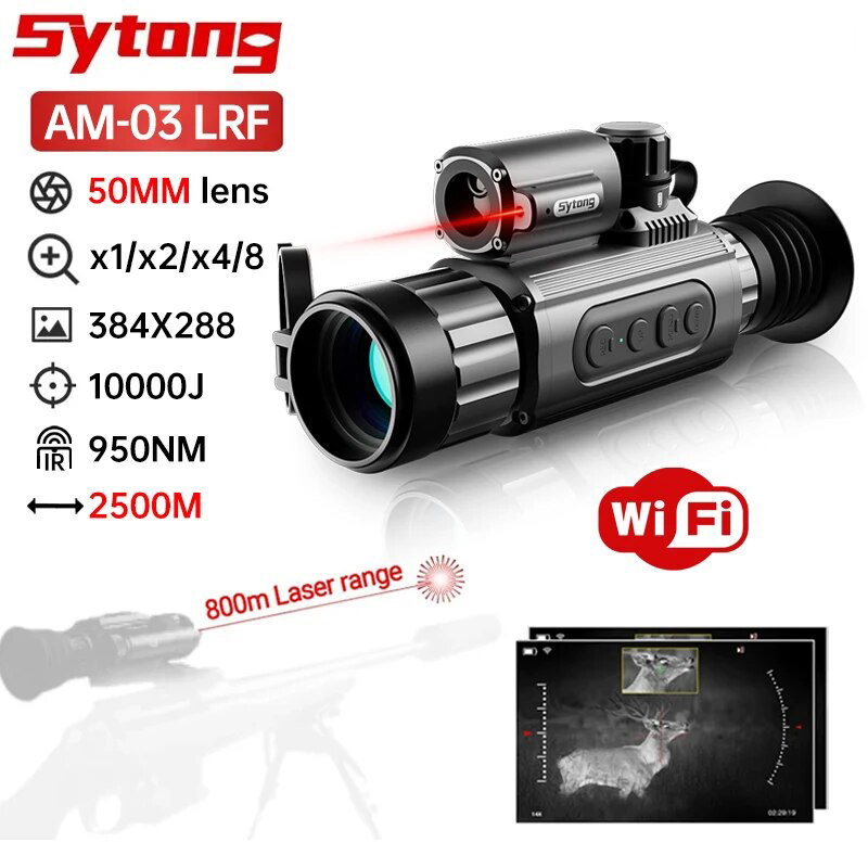 Thermal Monocular Laser Rangefinder - Sytong AM03 AM06-50LRF Thermal Imager Hunting