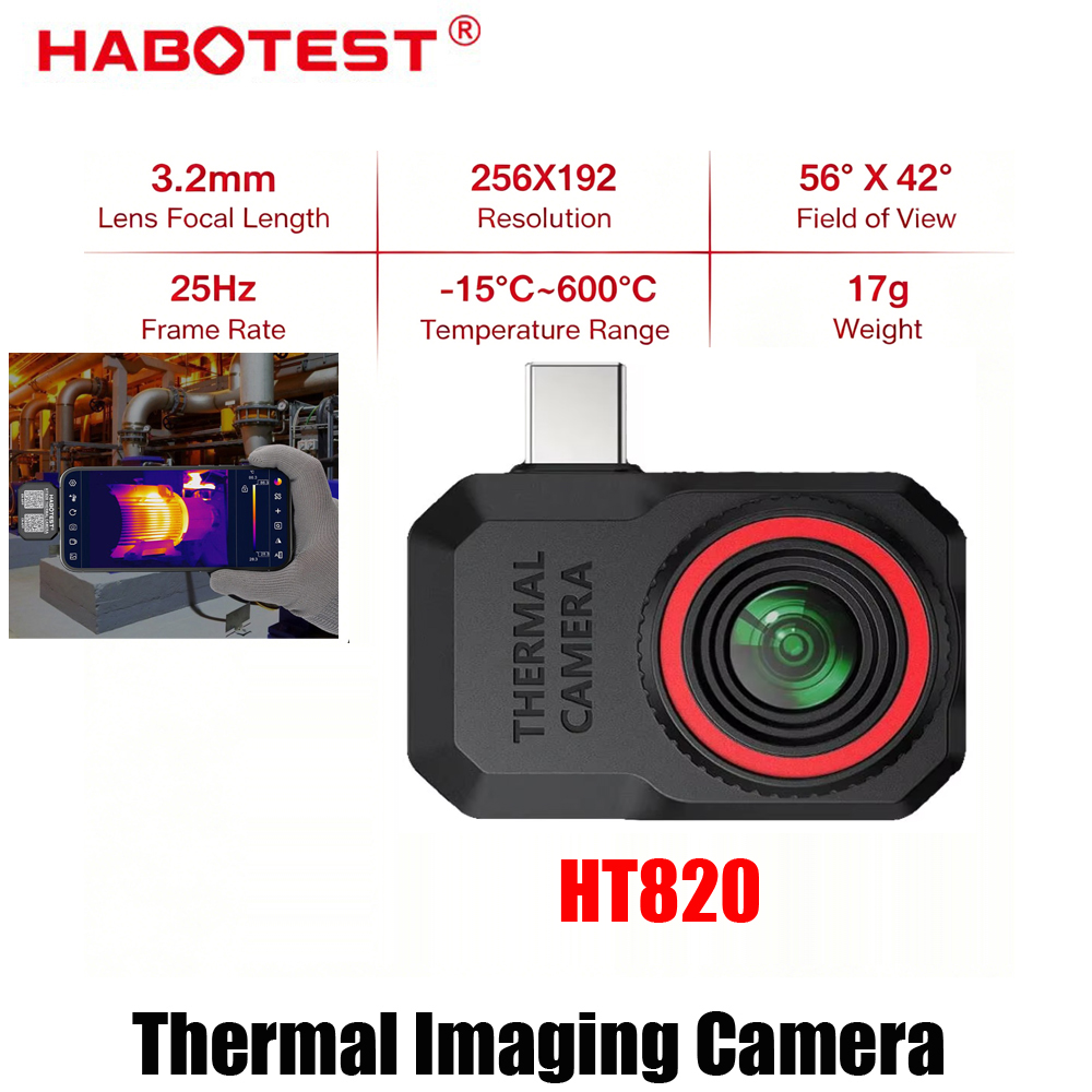 2026 New HABOTEST HT820 Phone  - огляд і ціна Handheld Thermal Camera 256X192