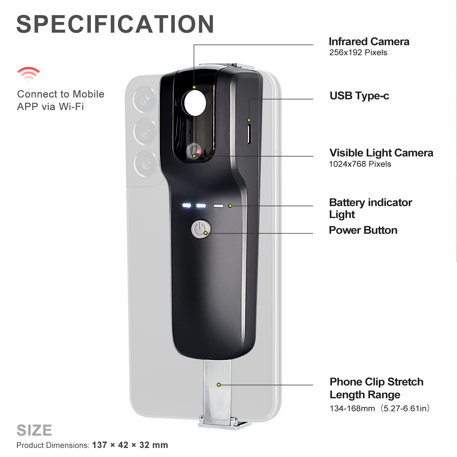 HP951A 256x192 WiFi Thermal Ca - огляд і ціна Handheld Thermal Camera 256X192